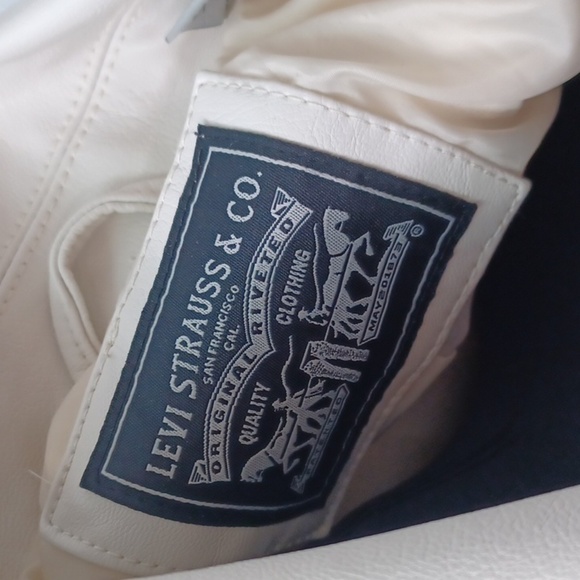 Levi Strauss & Co. Plus Faux Leather Belted Motorcycle Jacket - Picture 11 of 12